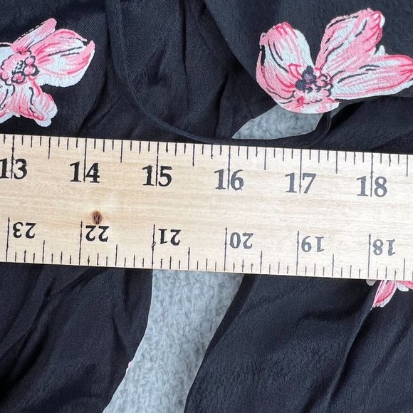 Reformation Misha Leilani Floral Pocket Dress Womens Size 2 XS Black - Picture 4 of 8